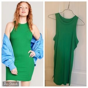 Old Navy Green Sleeveless Mini Dress